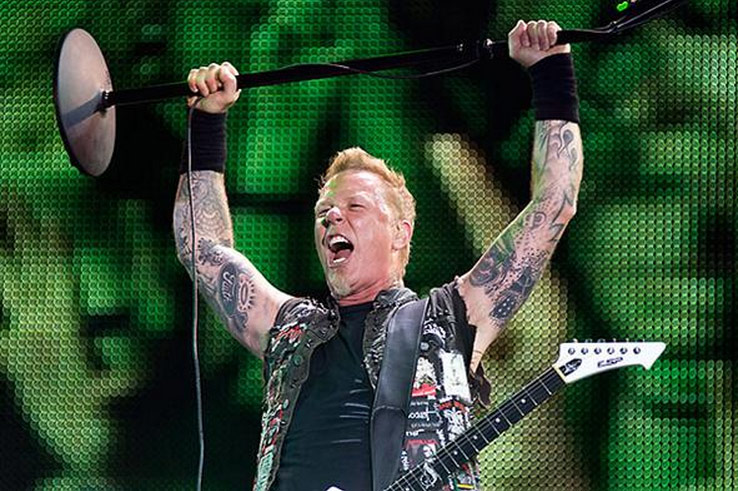 James Hetfield of Metallica at Soundwave Festival Brisbane 2013, reviewed for TheVine.com.au by Andrew McMillen. Photo credit: Justin Edwards