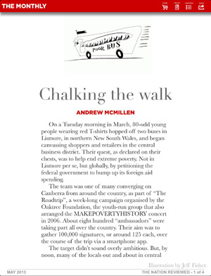 The Monthly story: 'Chalking The Walk' by Andrew McMillen, May 2013